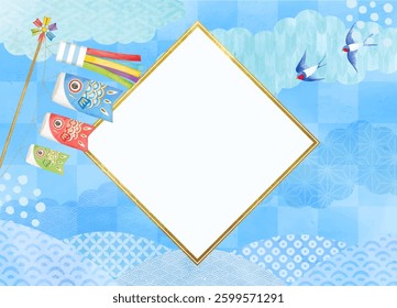 Watercolor hand-drawn children's day background illustration material