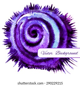 Watercolor hand-drawn design element, abstract vector background
