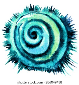 Watercolor hand-drawn design element, vector Illustration