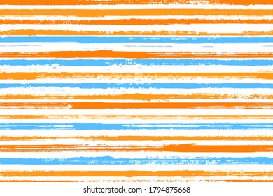 Watercolor handdrawn irregular stripes vector seamless pattern. Creative interior wall decor design. Vintage geometric irregular stripes, lines background graphics. Endless pattern.