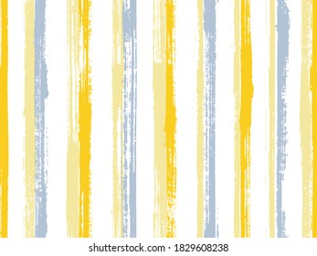 Watercolor handdrawn parallel lines vector seamless pattern. Artistic interior wall decor design. Retro geometric parallel lines, striles background graphics. Seamless ornament.