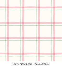 Pink tartan plaid seamless patterns Royalty Free Vector