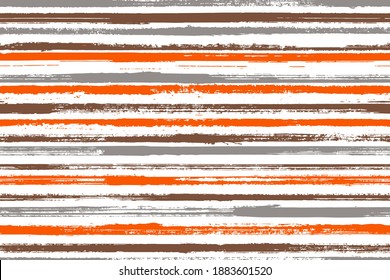 Watercolor handdrawn rough stripes vector seamless pattern. Elegant maritime shirt textile design. Old style texture rough stripes, lines on white background. Seamless pattern.