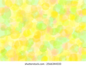 Watercolor, hand-drawn, smudged, polka dots, yellow, lemon yellow, green, back, background