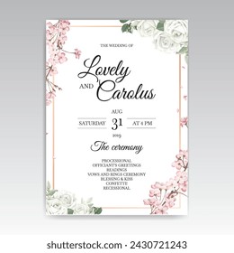 Watercolor and Handdrawn Wedding Invitation Card. Illustrator and designer. Wedding Invites, save the date, Birthday Invites, Video Invites, E-Cards.