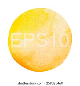 Watercolor Handmade Paint Circle. Vector Illustration