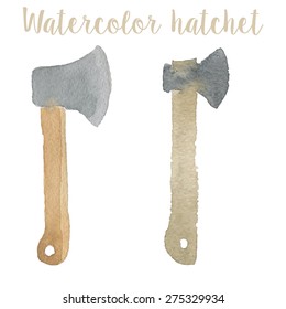 Watercolor hatchet in vector