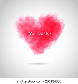 Watercolor heart background