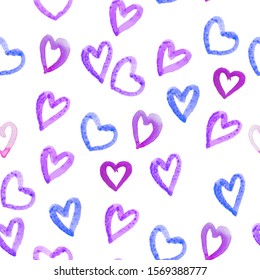 Watercolor heart isolated on white background