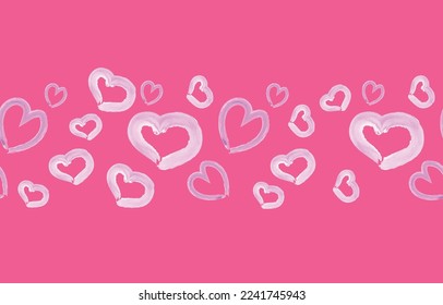 Patrón fluido sin costuras. Ilustración vectorial para San Valentín y amor. Papel de escritorio o papel de envolver regalo en colores dulces.