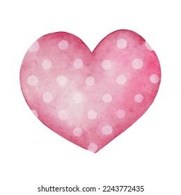 Watercolor heart for valentines day 8.