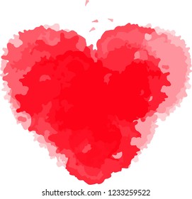 watercolor heart vector