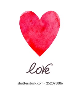 Watercolor heart Vector