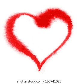 Watercolor heart, vector element for your design, valentine's day card concept