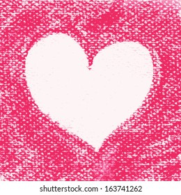 Watercolor heart, vector element for your design, valentine's day card concept