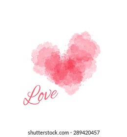 watercolor heart. vector illustration. abstract human heart for valentine background. bright creative idea for t-shirts, shirts  and greeting cards. bright symbol