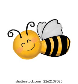 watercolor honey and bee element design.