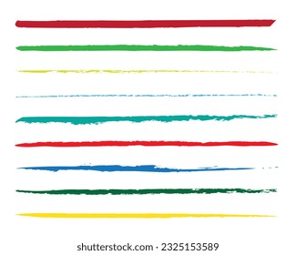 Watercolor horizontal line minimalist icon collection