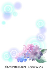 Watercolor hydrangea background material illustration