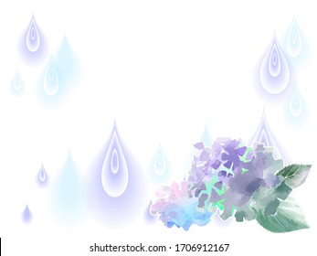 Watercolor hydrangea background material illustration