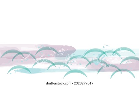 Watercolor hydration style illustration background