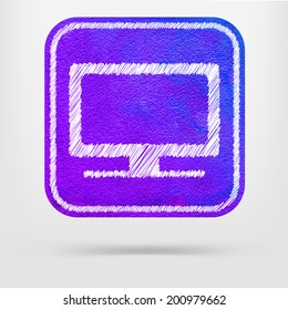 watercolor icon computer