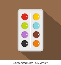Watercolor icon. Flat illustration of watercolor vector icon for web