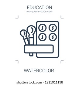 watercolor icon. high quality line watercolor icon on white background. from education collection flat trendy vector watercolor symbol. use for web and mobile
