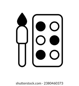 Icono de acuarela aislar ilustración de material vectorial de fondo blanco