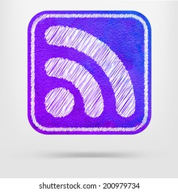 watercolor icon rss