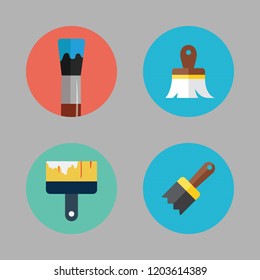watercolor icon set. vector set about paint brush icons set.