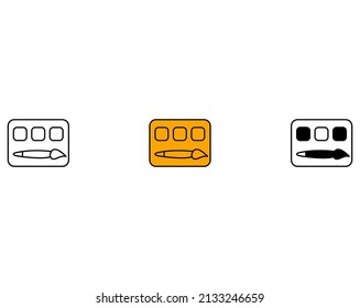 símbolo de icono de acuarela elementos vectoriales para web infográfica