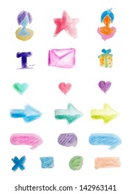 Watercolor icons