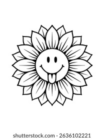 Watercolor icons sunflowers emoticon element background 