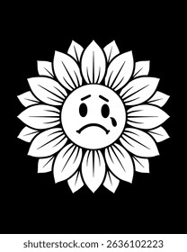 Watercolor icons sunflowers emoticon element background 
