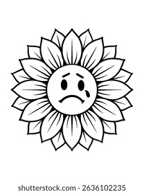 Watercolor icons sunflowers emoticon element background 