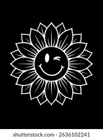 Watercolor icons sunflowers emoticon element background 
