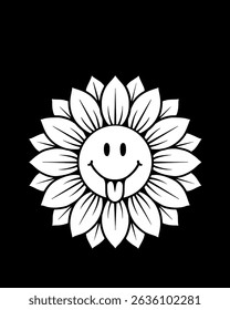 Watercolor icons sunflowers emoticon element background 