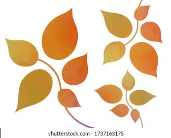 Watercolor illustration of autumn leaves.