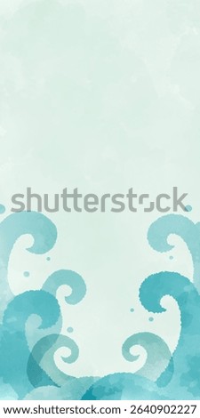 Watercolor Illustration Background of Wave Web graphics