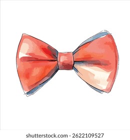 watercolor illustration of Bow Tie isolated