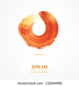 Watercolor illustration. watercolor brush vector strokes