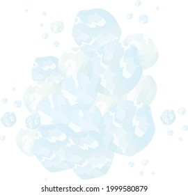 Watercolor Illustration Of Crushed Ice