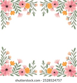 A watercolor illustration of a floral background with an elegant design