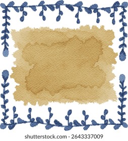 Watercolor illustration for a frame or background text