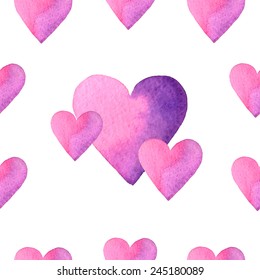 Watercolor illustration of heart. Vector element for your design.