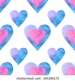 Watercolor illustration of heart. Vector element for your design.