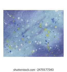 Watercolor illustration The Milky Way