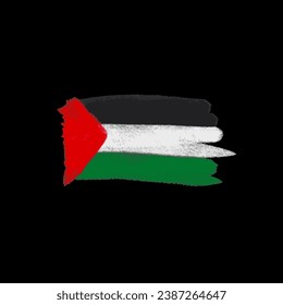 Watercolor Illustration of palestine flag 