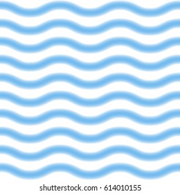 Watercolor illustration. Seamless pattern of blue wave.